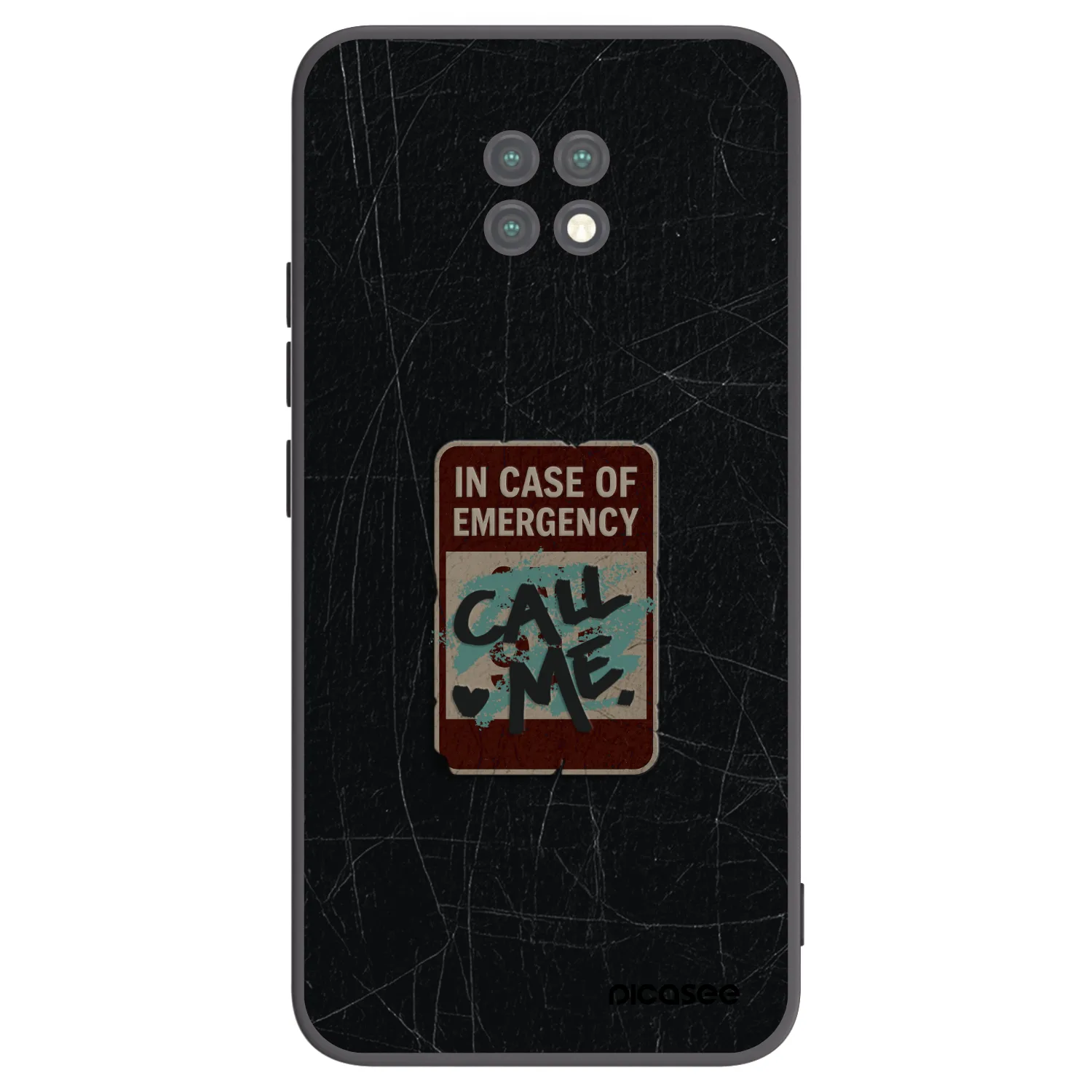 Picasee silikonski črni ovitek za Xiaomi Redmi Note 9T - EMERGENCY