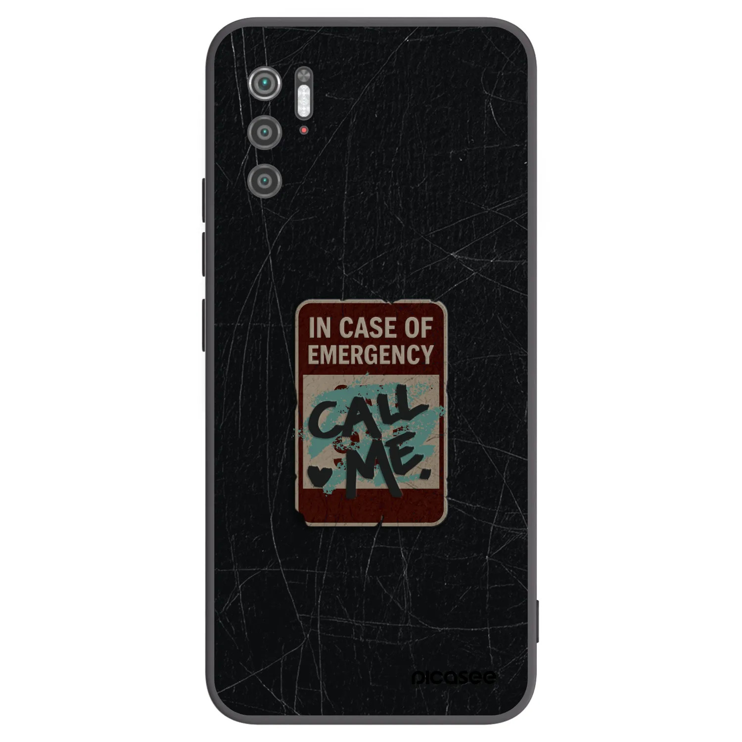 Picasee silikonski črni ovitek za Xiaomi Poco M3 Pro 5G - EMERGENCY