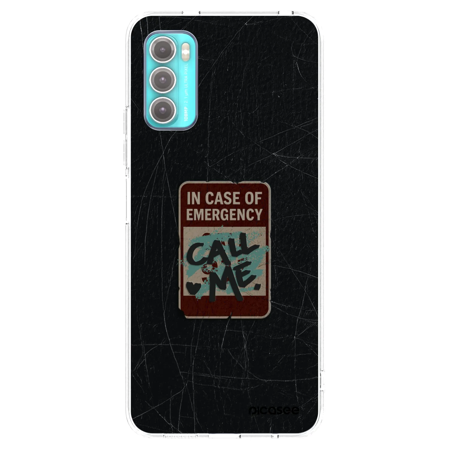 Picasee silikonski prozorni ovitek za Motorola Moto G60 - EMERGENCY