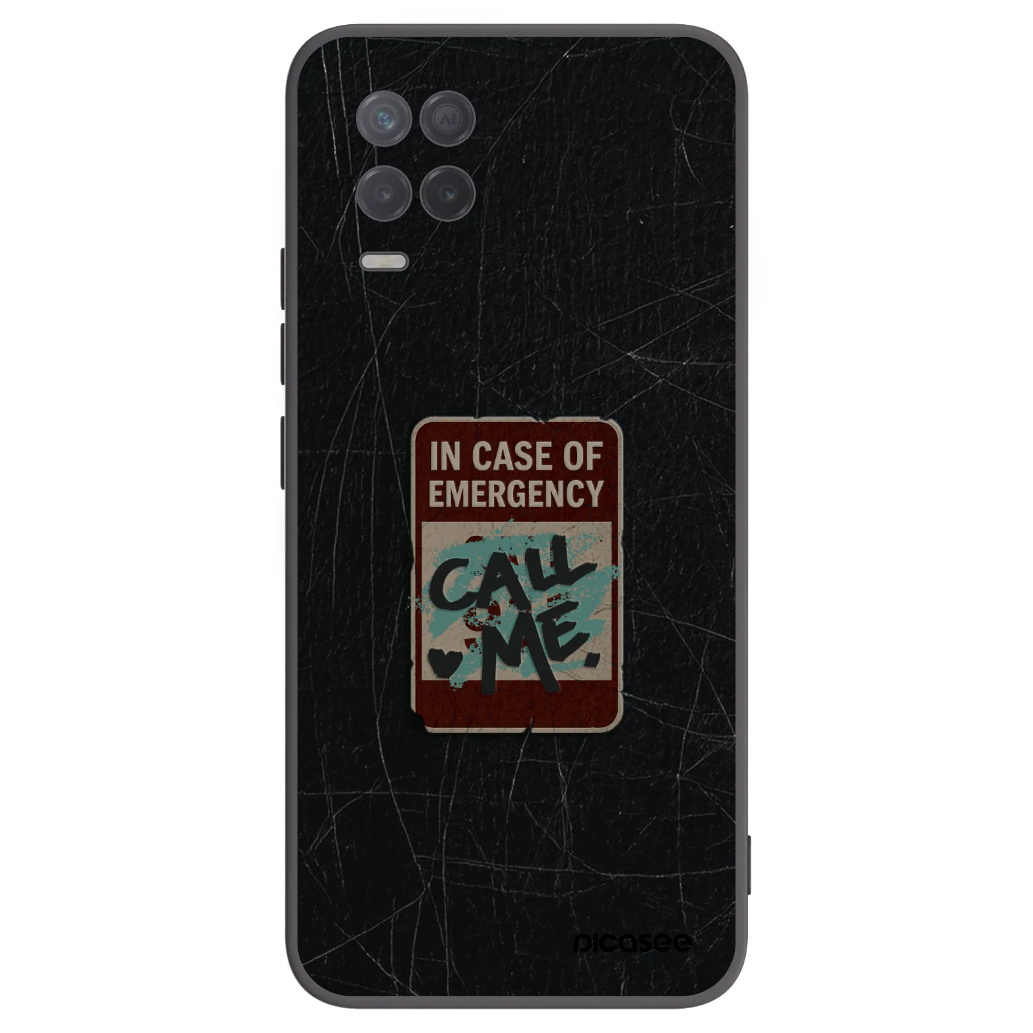Picasee silikonski črni ovitek za Realme 8 5G - EMERGENCY
