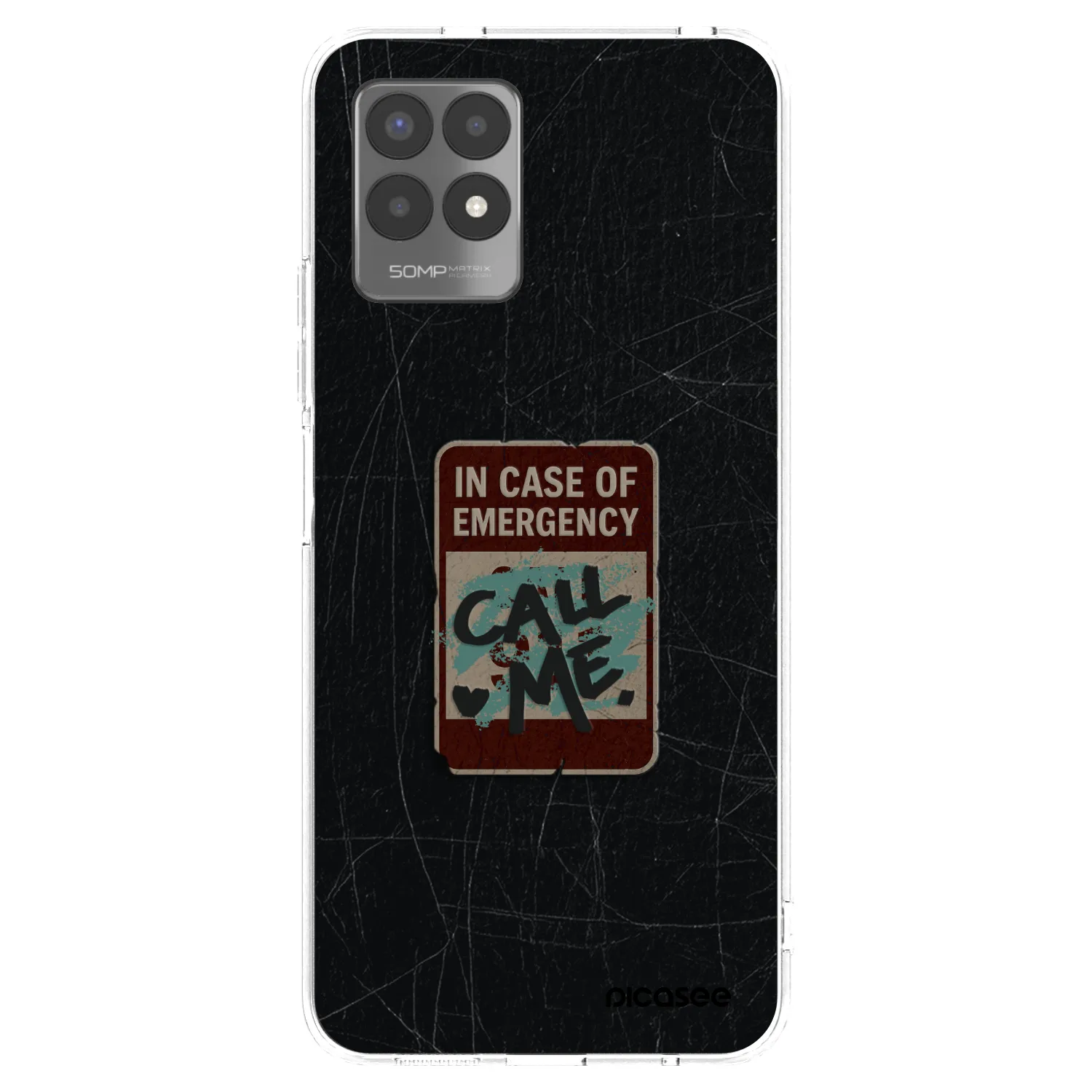 Picasee silikonski prozorni ovitek za Realme 8i - EMERGENCY