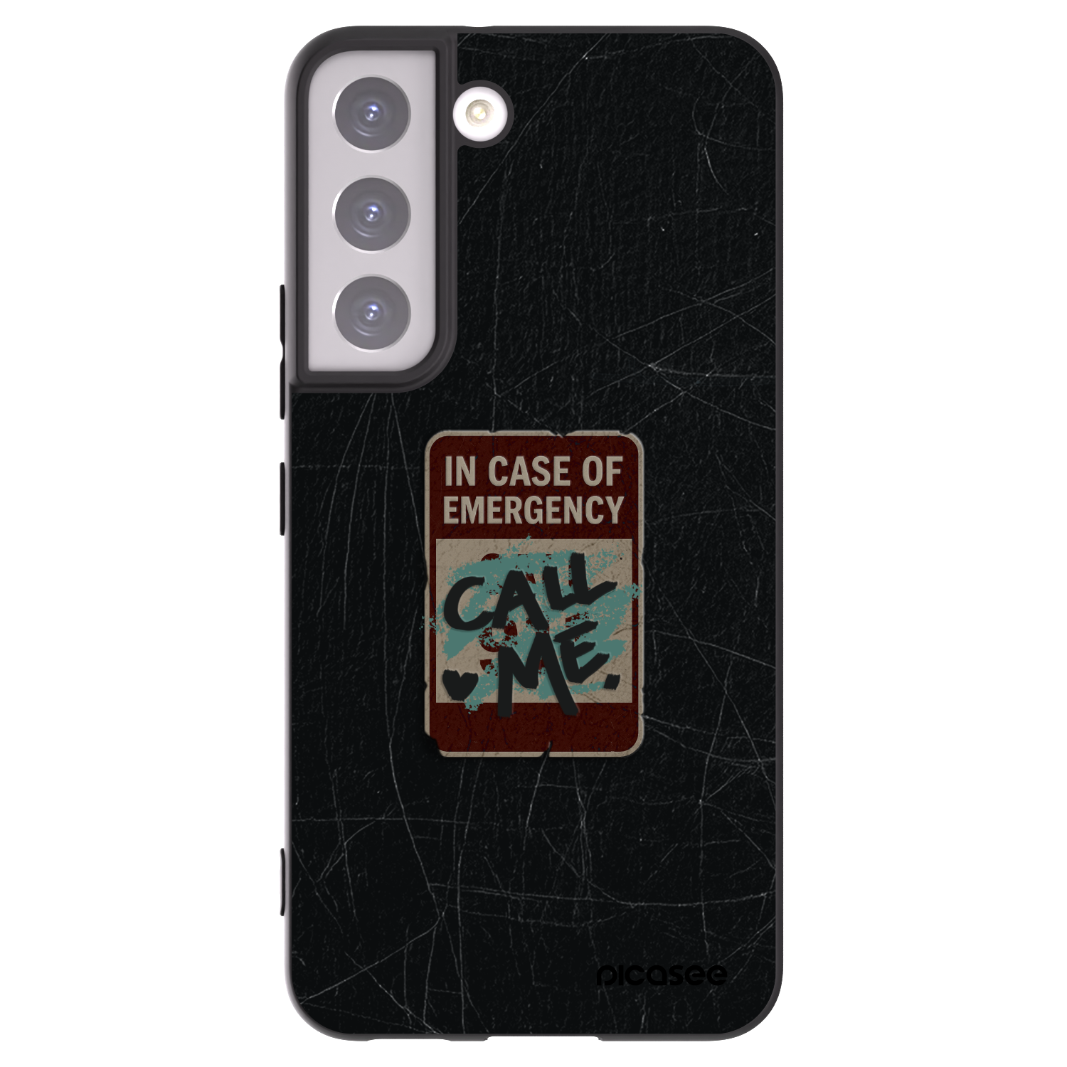 Picasee silikonski črni ovitek za Samsung Galaxy S22 5G - EMERGENCY