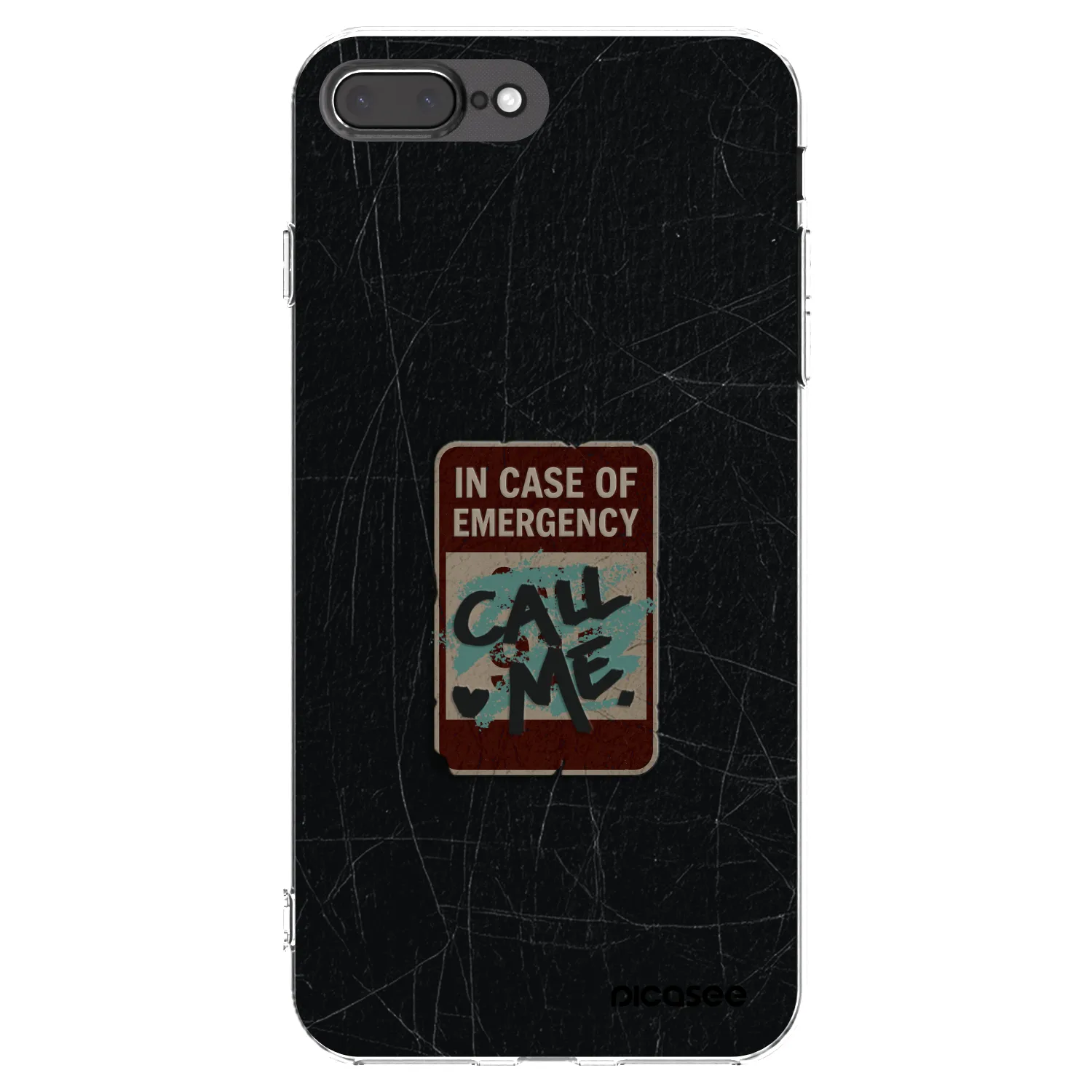 Picasee silikonski prozorni ovitek za Apple iPhone 7 Plus - EMERGENCY