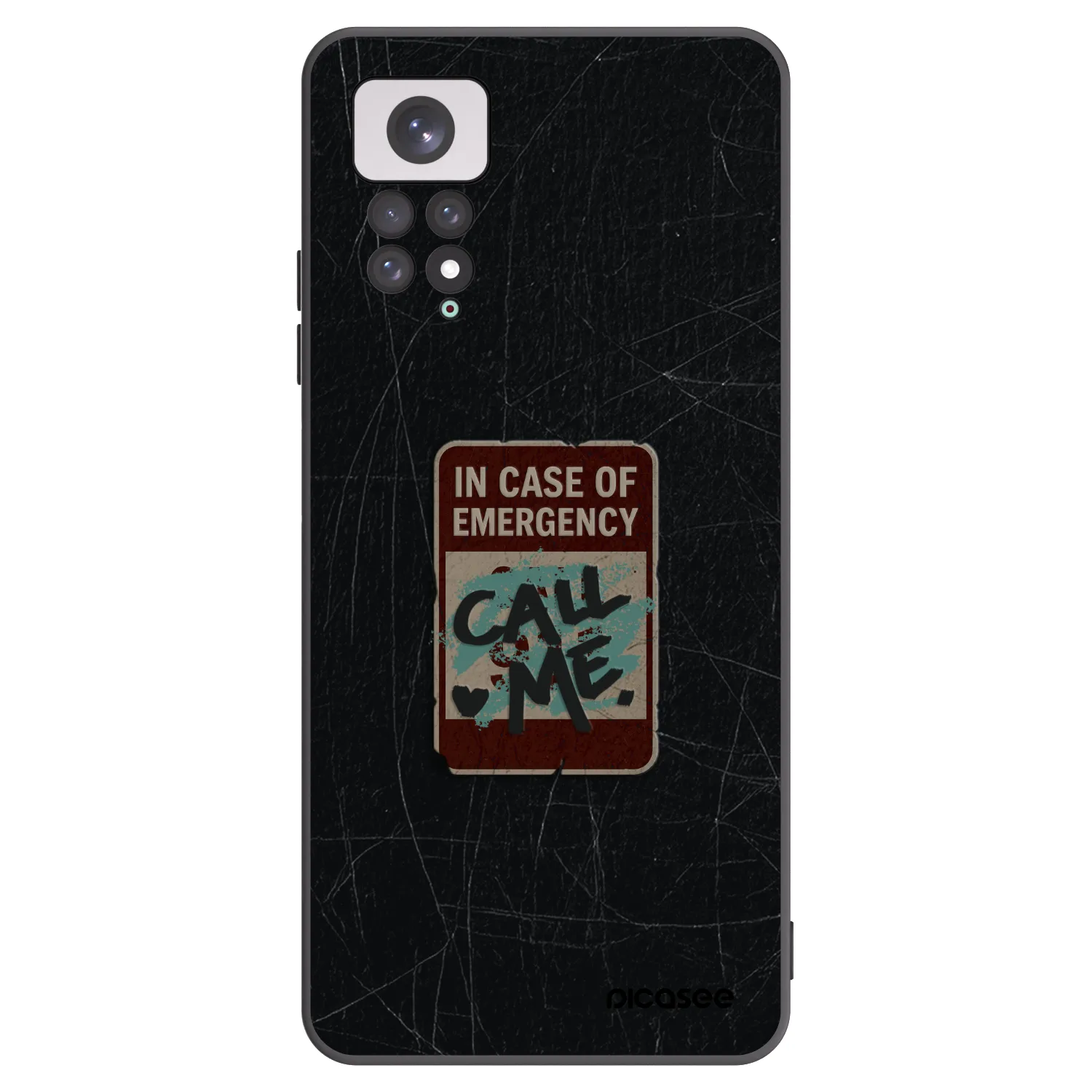 Picasee silikonski črni ovitek za Xiaomi Redmi Note 11 - EMERGENCY