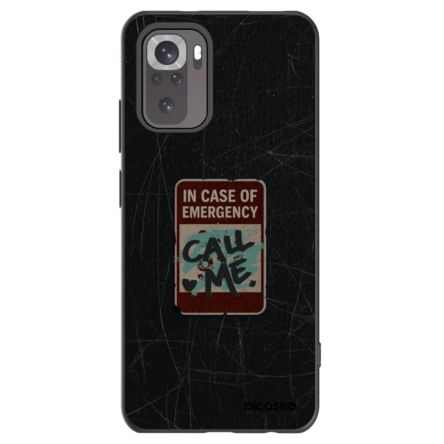 Picasee silikonski črni ovitek za Xiaomi Redmi Note 11S 4G - EMERGENCY