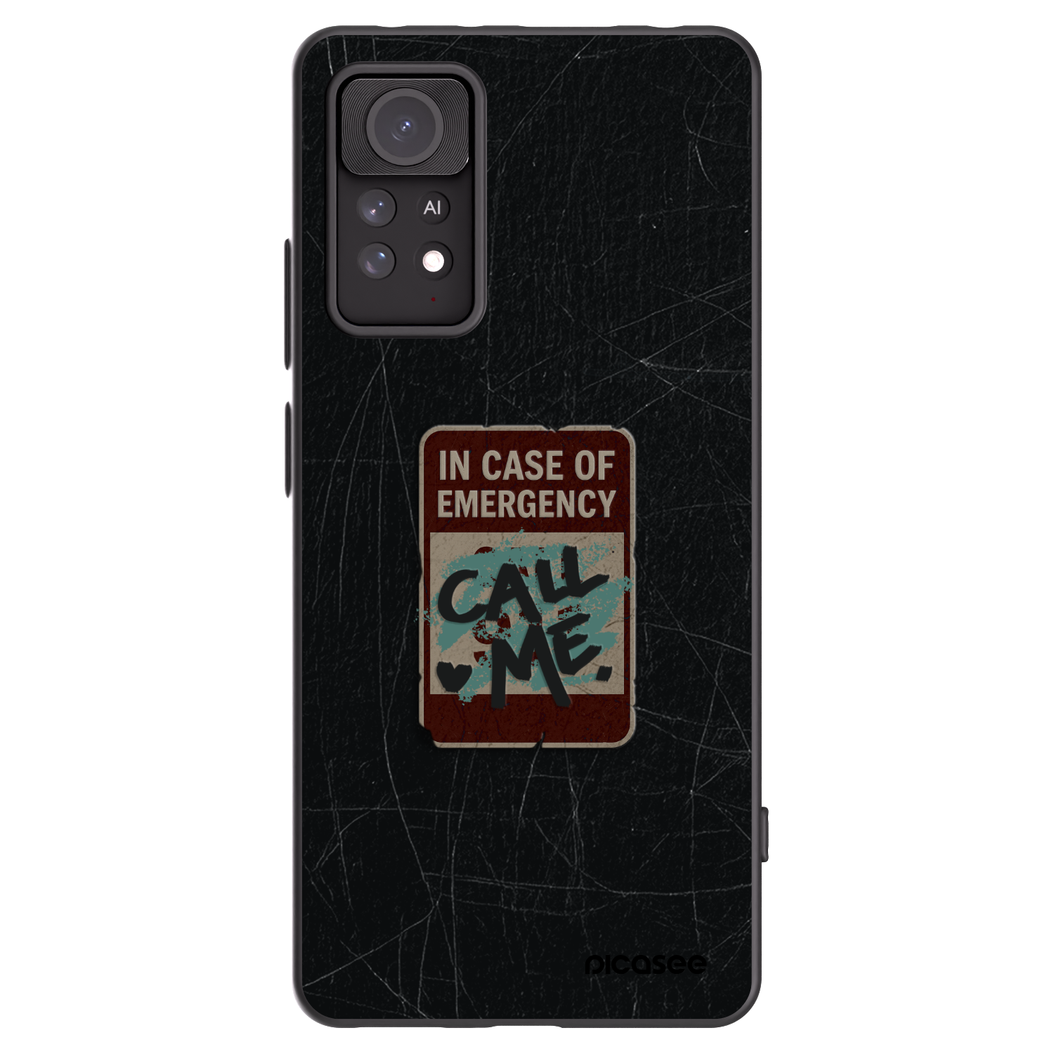 Picasee silikonski črni ovitek za Xiaomi Redmi Note 11 Pro 5G - EMERGENCY