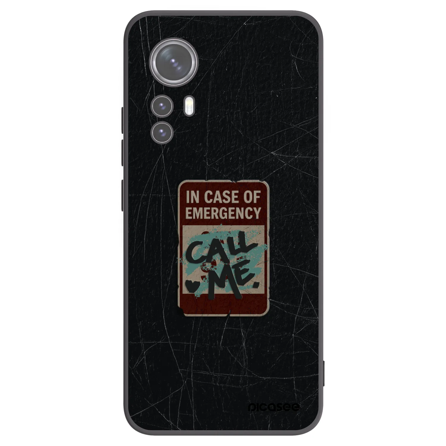 Picasee silikonski črni ovitek za Xiaomi 12 - EMERGENCY