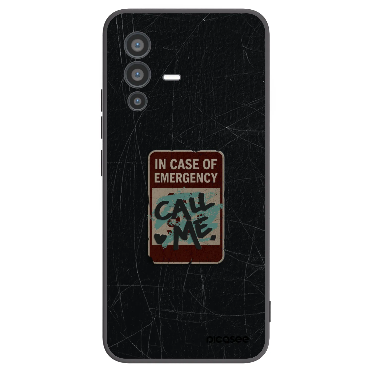 Picasee silikonski črni ovitek za Vivo V23 5G - EMERGENCY