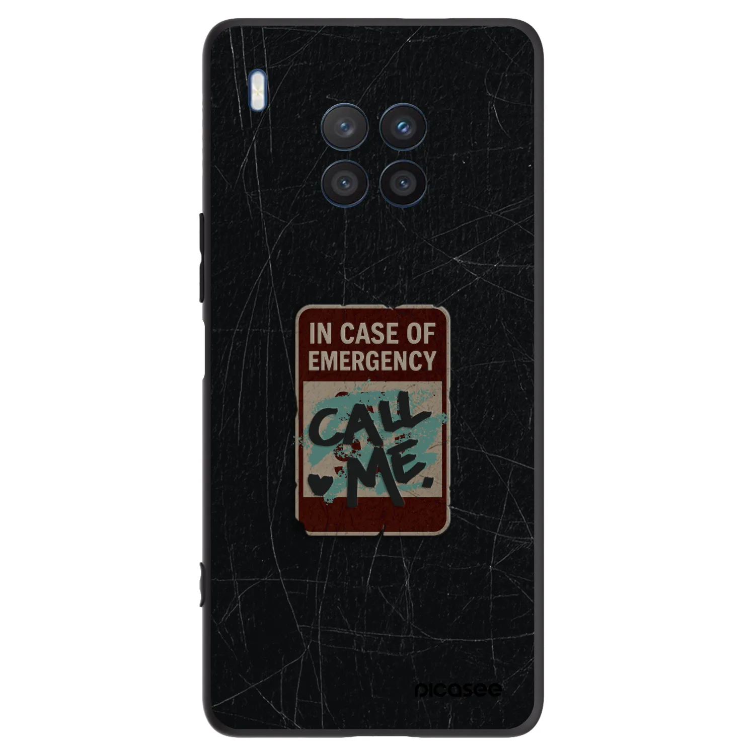 Picasee silikonski črni ovitek za Honor 50 Lite - EMERGENCY
