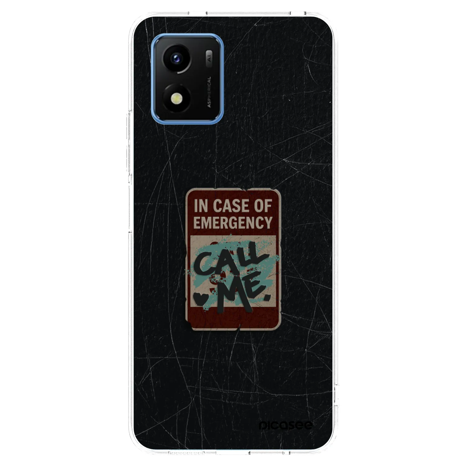 Picasee silikonski prozorni ovitek za Vivo Y01 - EMERGENCY