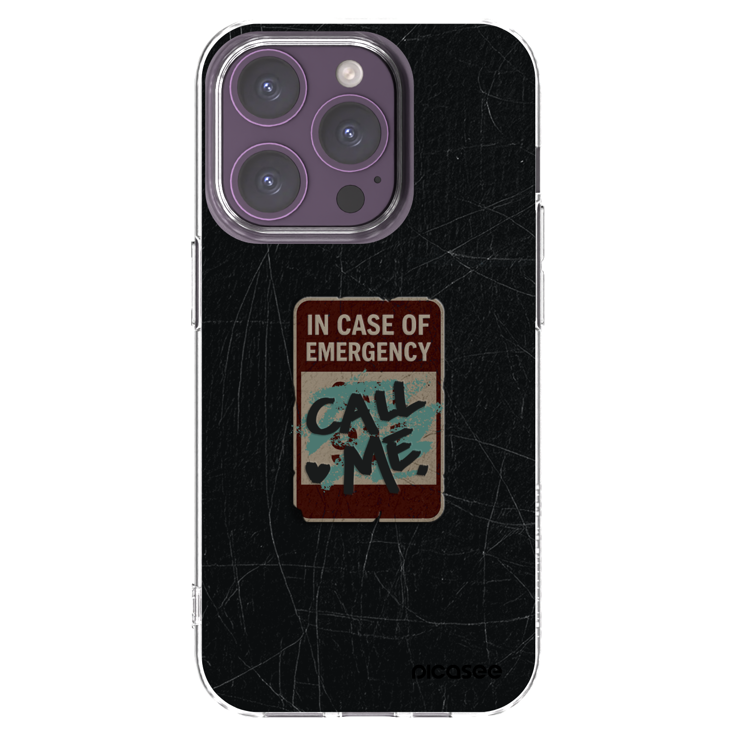 Picasee silikonski prozorni ovitek za Apple iPhone 14 Pro - EMERGENCY