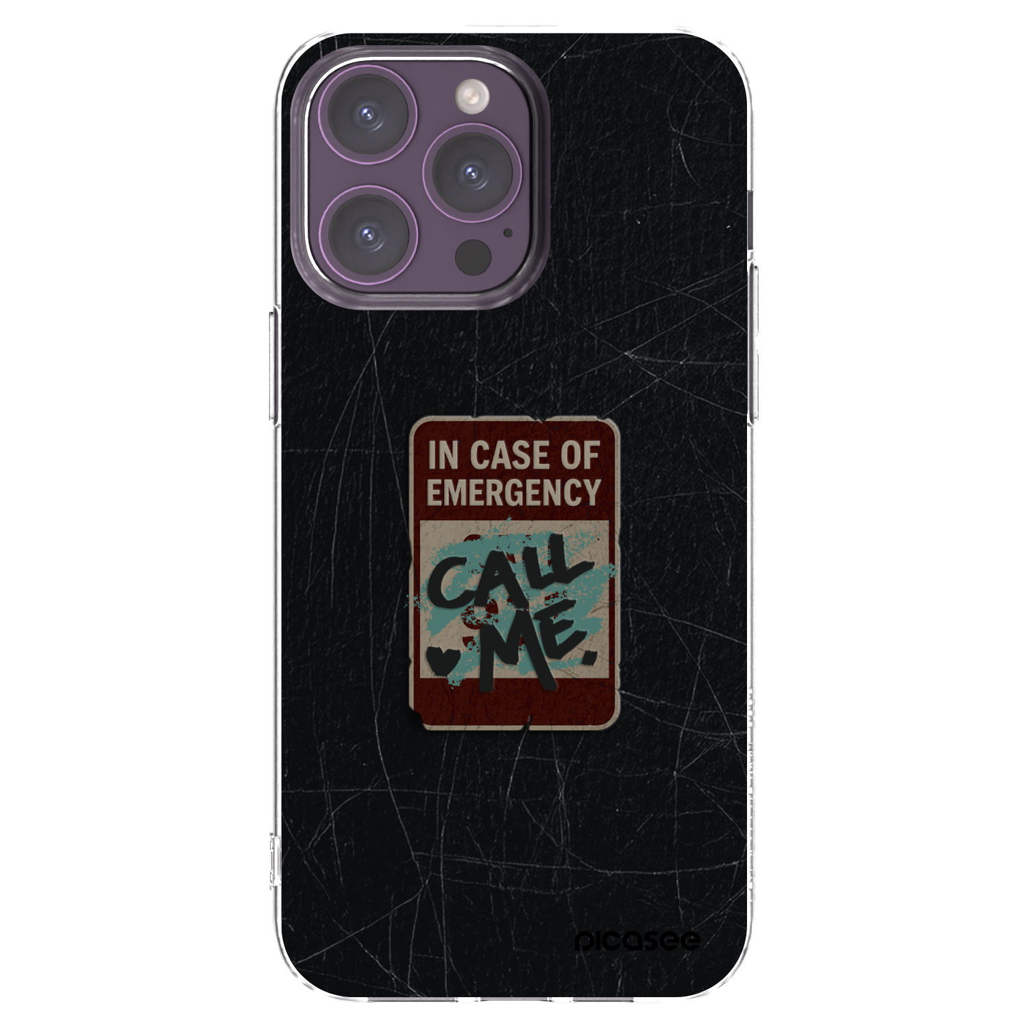 Picasee silikonski prozorni ovitek za Apple iPhone 14 Pro Max - EMERGENCY