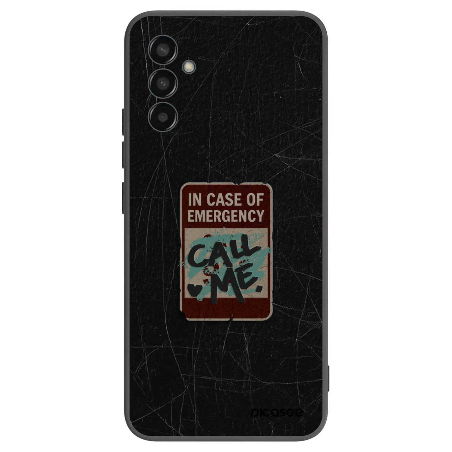 Picasee silikonski črni ovitek za Samsung Galaxy M13 M135F - EMERGENCY