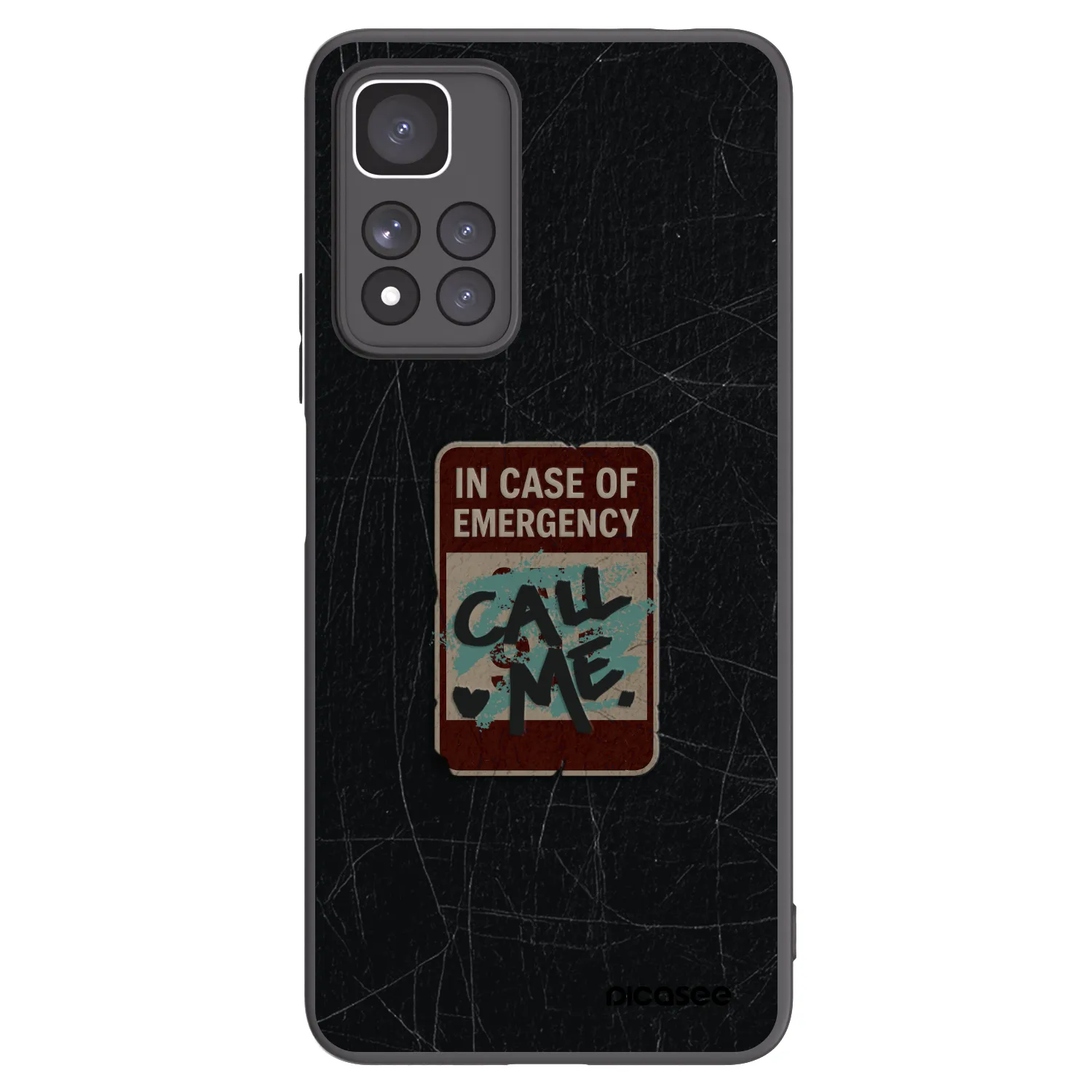 Picasee silikonski črni ovitek za Xiaomi Redmi Note 11 Pro+ 5G - EMERGENCY