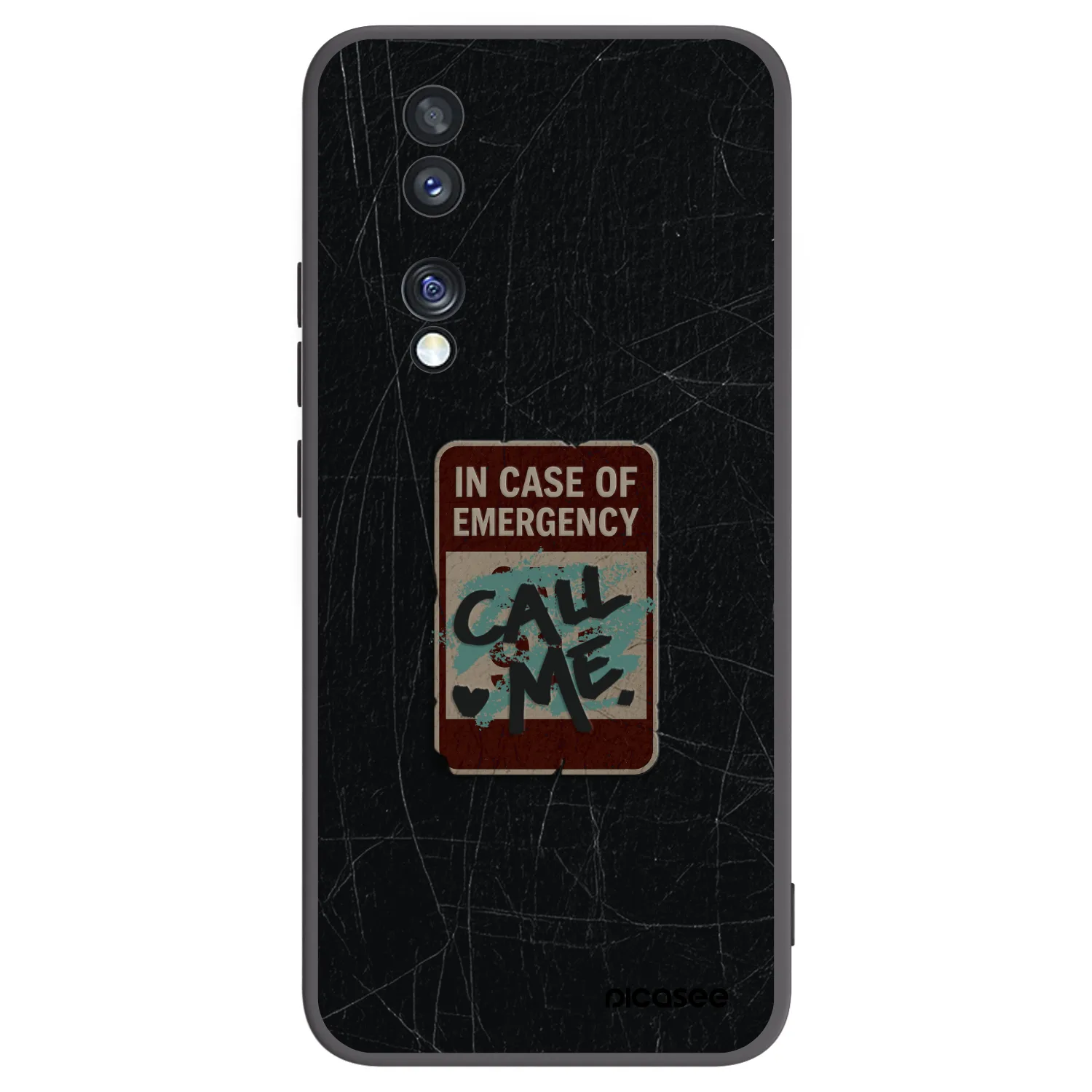 Picasee silikonski črni ovitek za Honor 70 - EMERGENCY