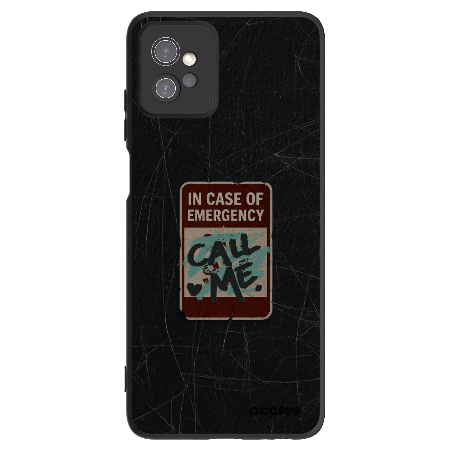 Picasee silikonski črni ovitek za Motorola Moto G32 - EMERGENCY