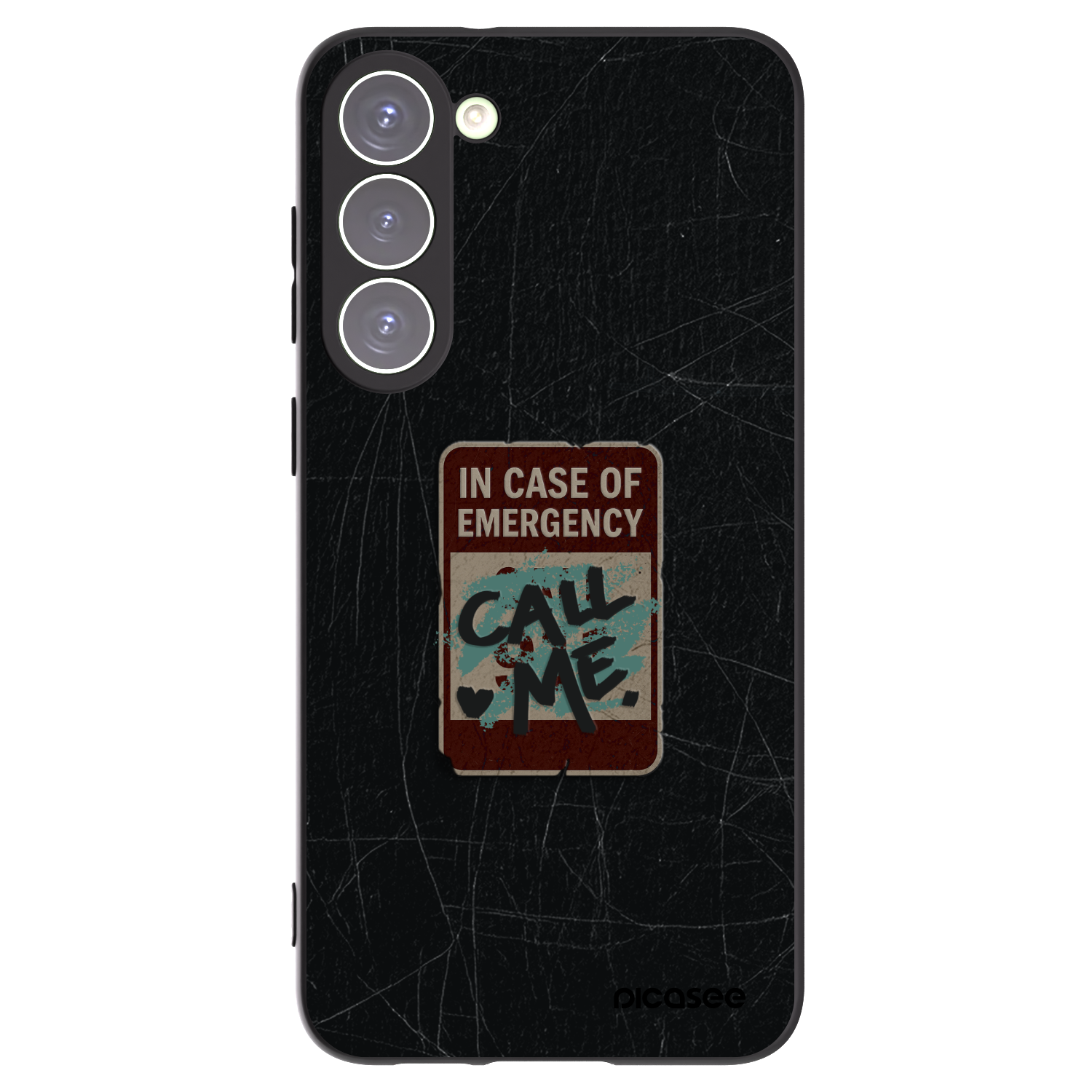 Picasee silikonski črni ovitek za Samsung Galaxy S23+ 5G - EMERGENCY