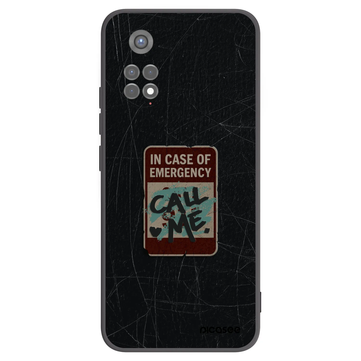 Picasee silikonski črni ovitek za Xiaomi Redmi Note 11S 5G - EMERGENCY