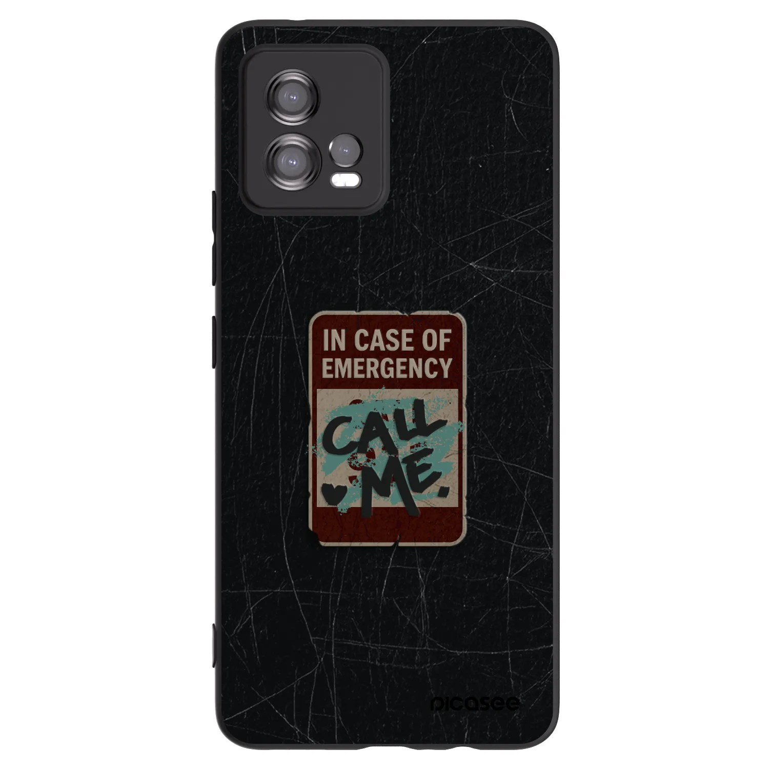 Picasee silikonski črni ovitek za Motorola Moto G72 - EMERGENCY