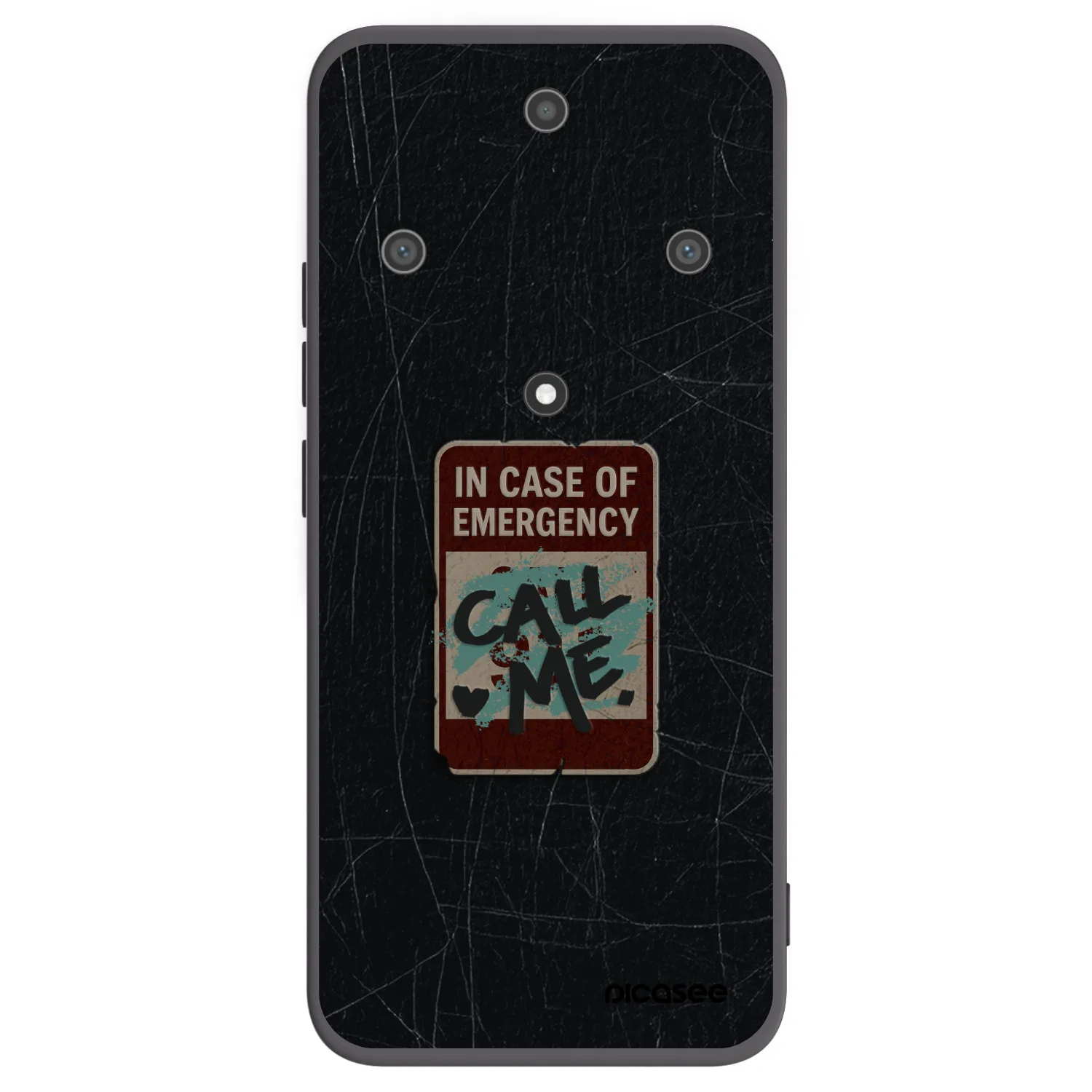 Picasee silikonski črni ovitek za Honor Magic5 Lite 5G - EMERGENCY