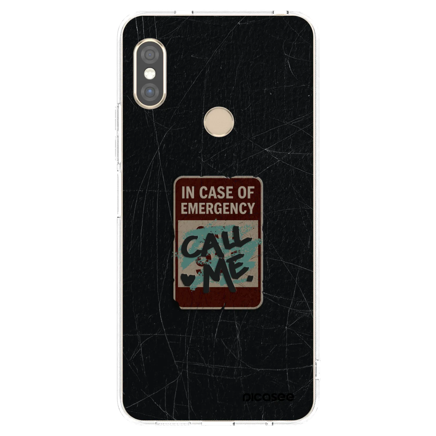 Picasee silikonski prozorni ovitek za Xiaomi Redmi Note 5 Global - EMERGENCY