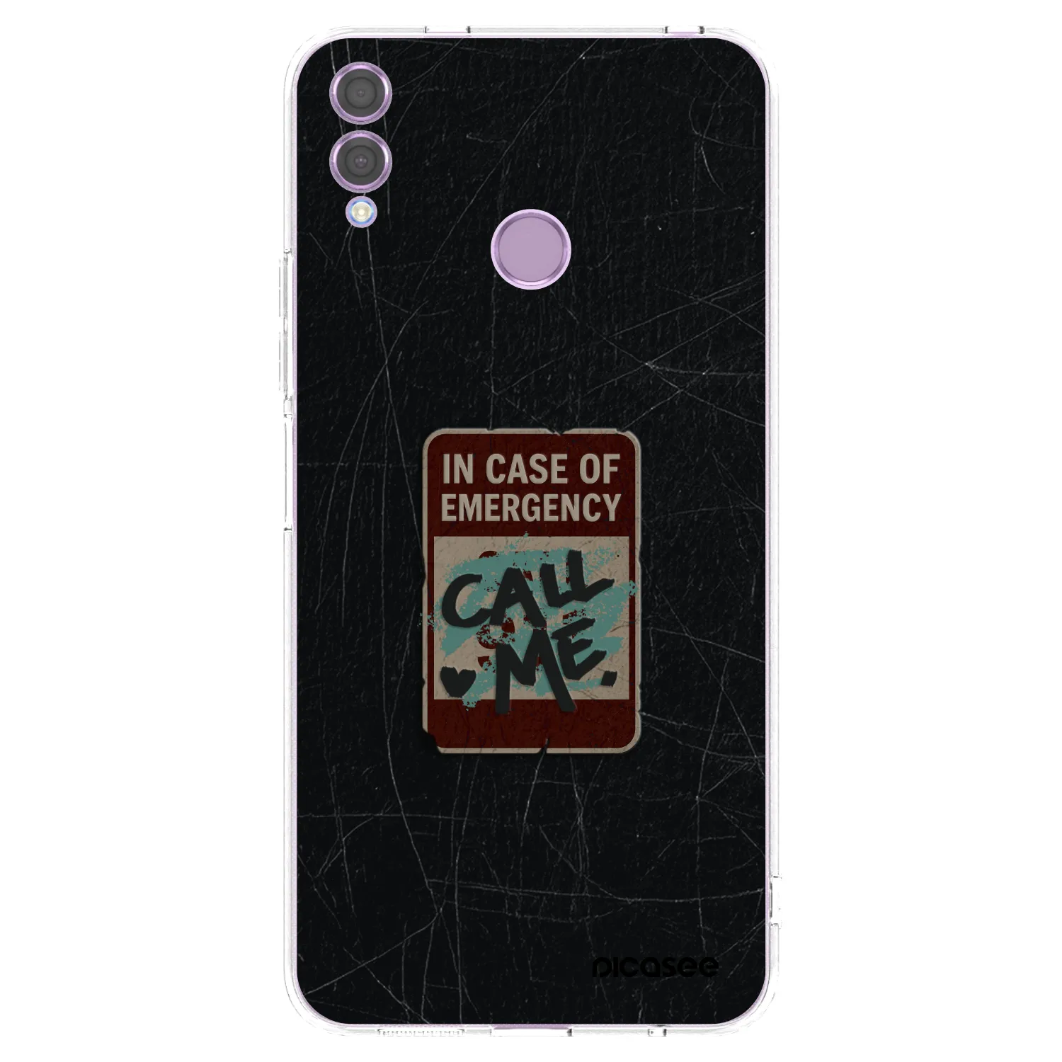 Picasee silikonski prozorni ovitek za Honor 8X - EMERGENCY
