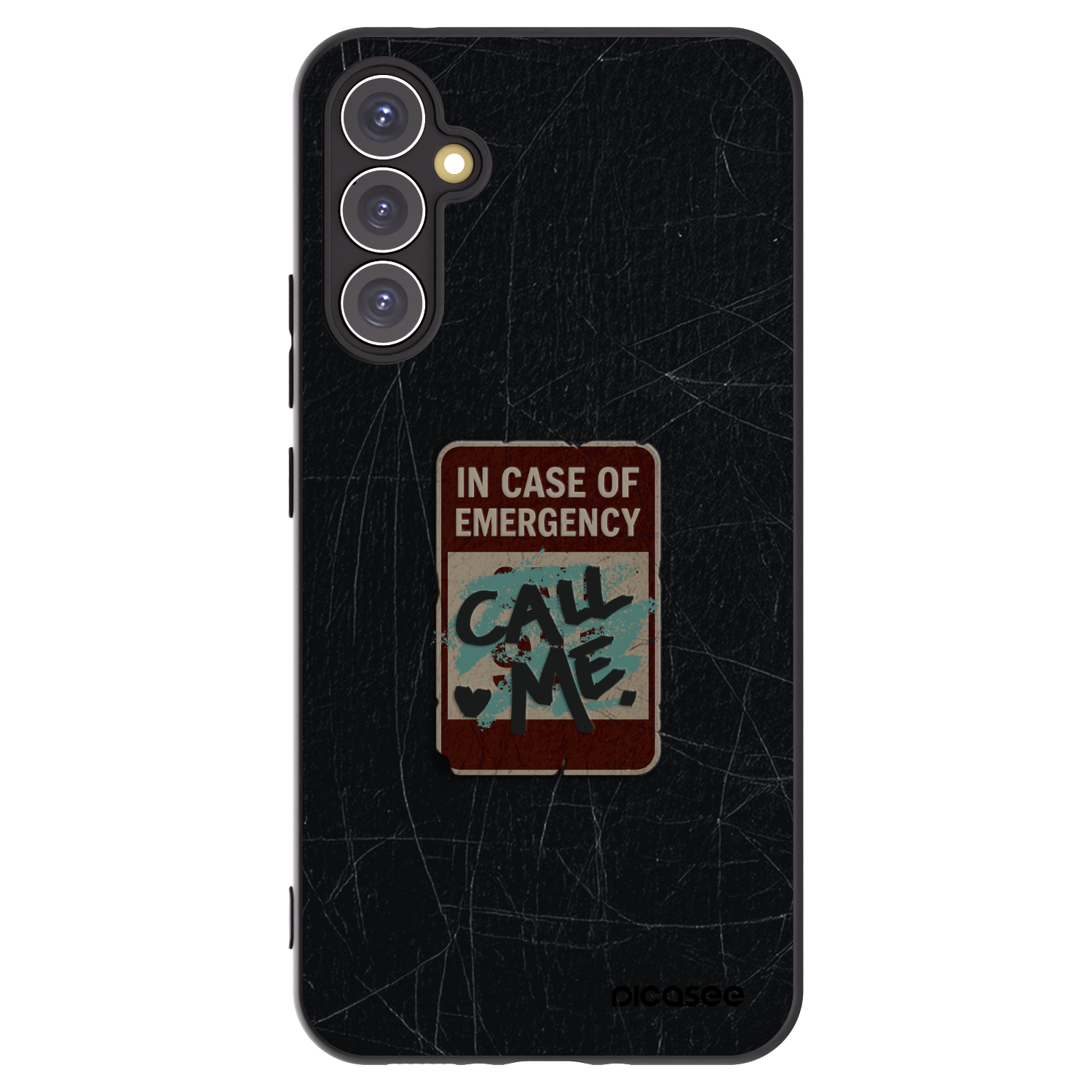 Picasee silikonski črni ovitek za Samsung Galaxy A34 5G A346B - EMERGENCY