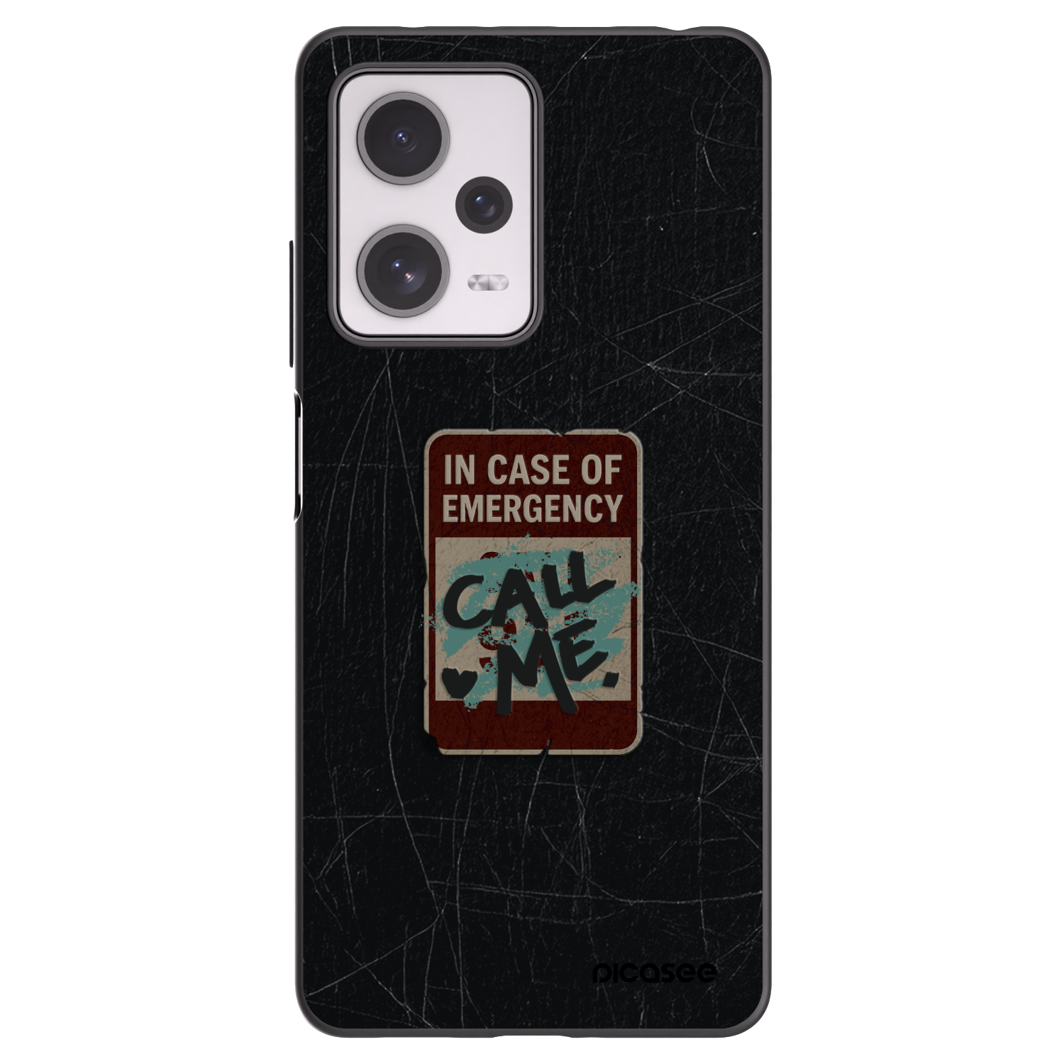 Picasee silikonski črni ovitek za Xiaomi Redmi Note 12 Pro+ 5G - EMERGENCY