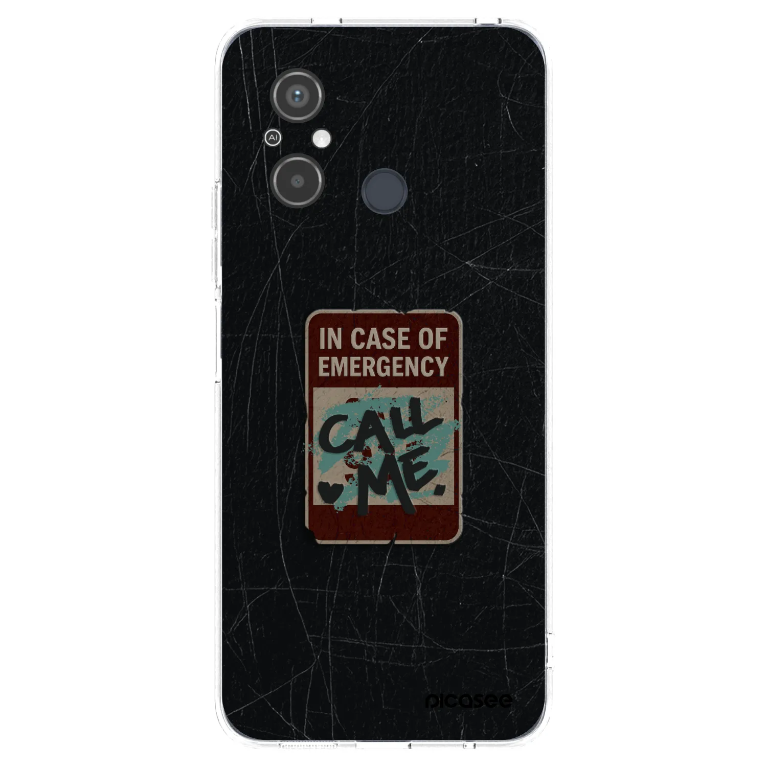 Picasee silikonski prozorni ovitek za Xiaomi Redmi 12C - EMERGENCY