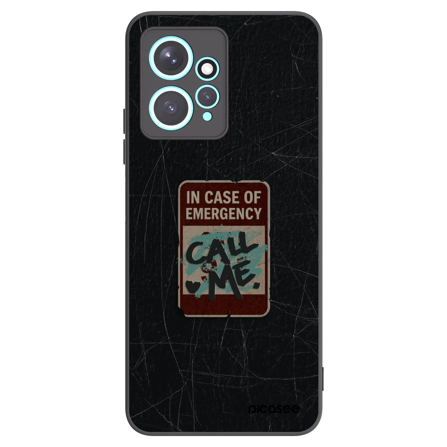 Picasee silikonski črni ovitek za Xiaomi Redmi Note 12 4G - EMERGENCY