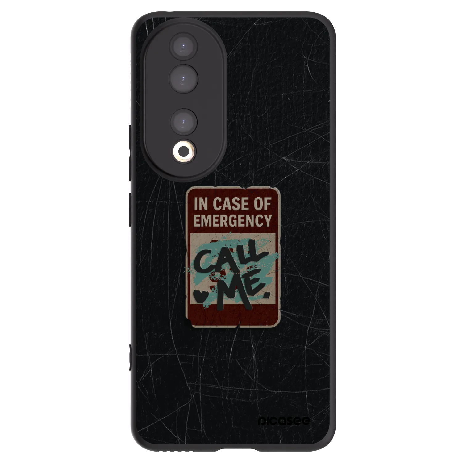 Picasee silikonski črni ovitek za Honor 90 5G - EMERGENCY