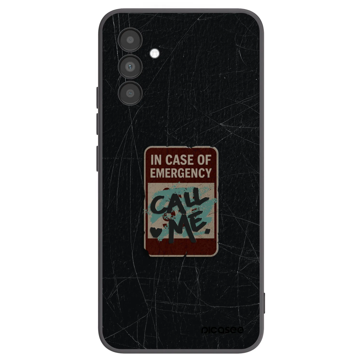 Picasee silikonski črni ovitek za Samsung Galaxy A04s A047F - EMERGENCY