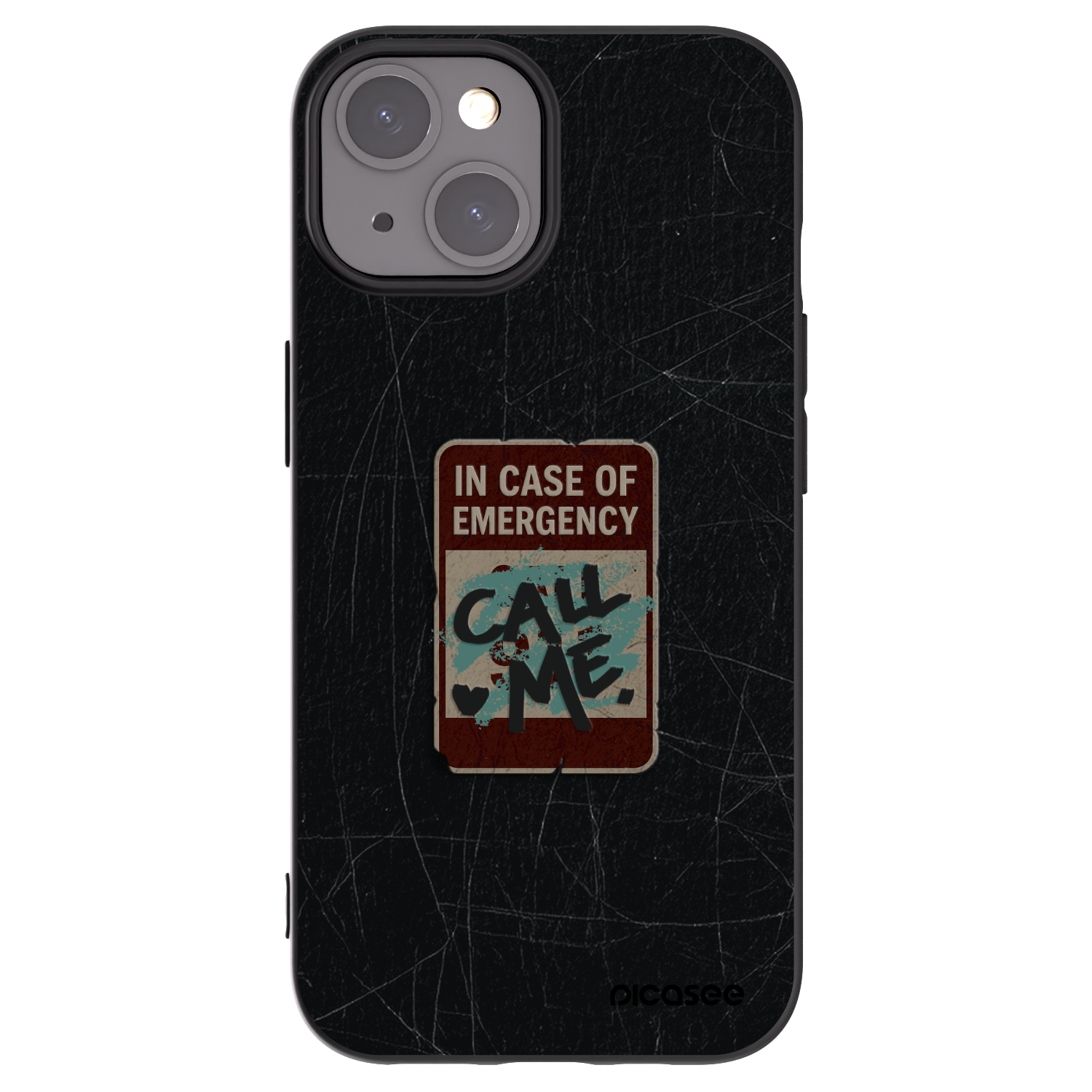 Picasee silikonski črni ovitek za Apple iPhone 15 - EMERGENCY
