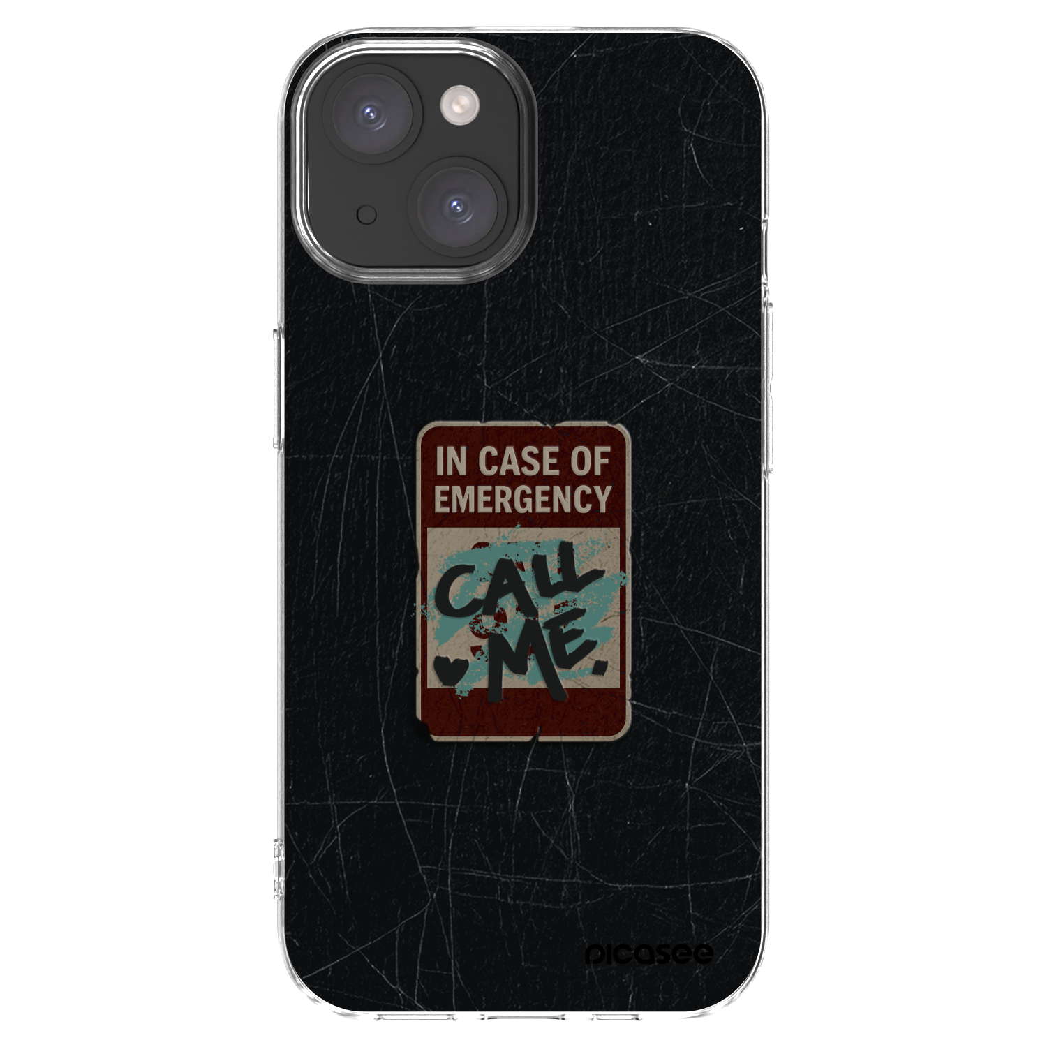 Picasee silikonski prozorni ovitek za Apple iPhone 15 - EMERGENCY