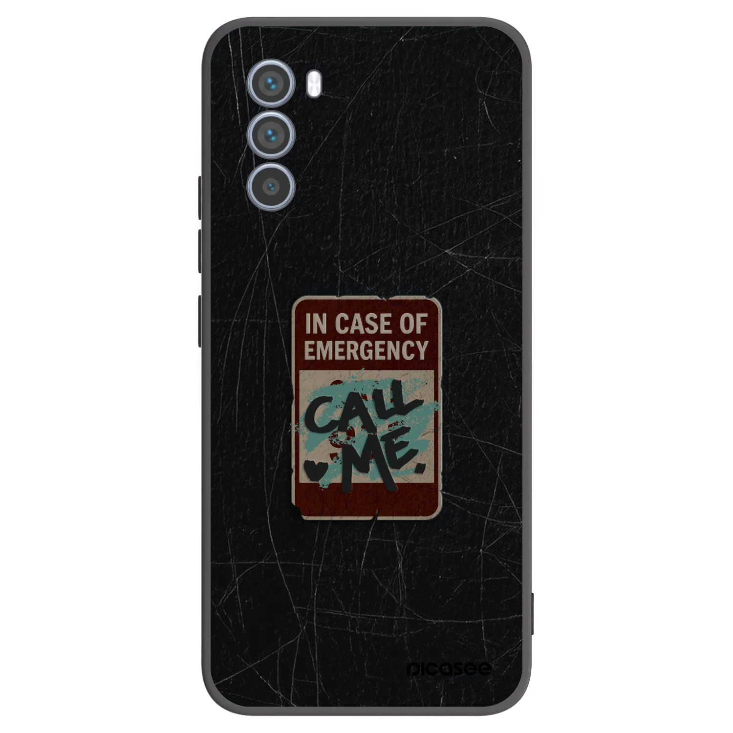 Picasee silikonski črni ovitek za Motorola Moto G62 - EMERGENCY