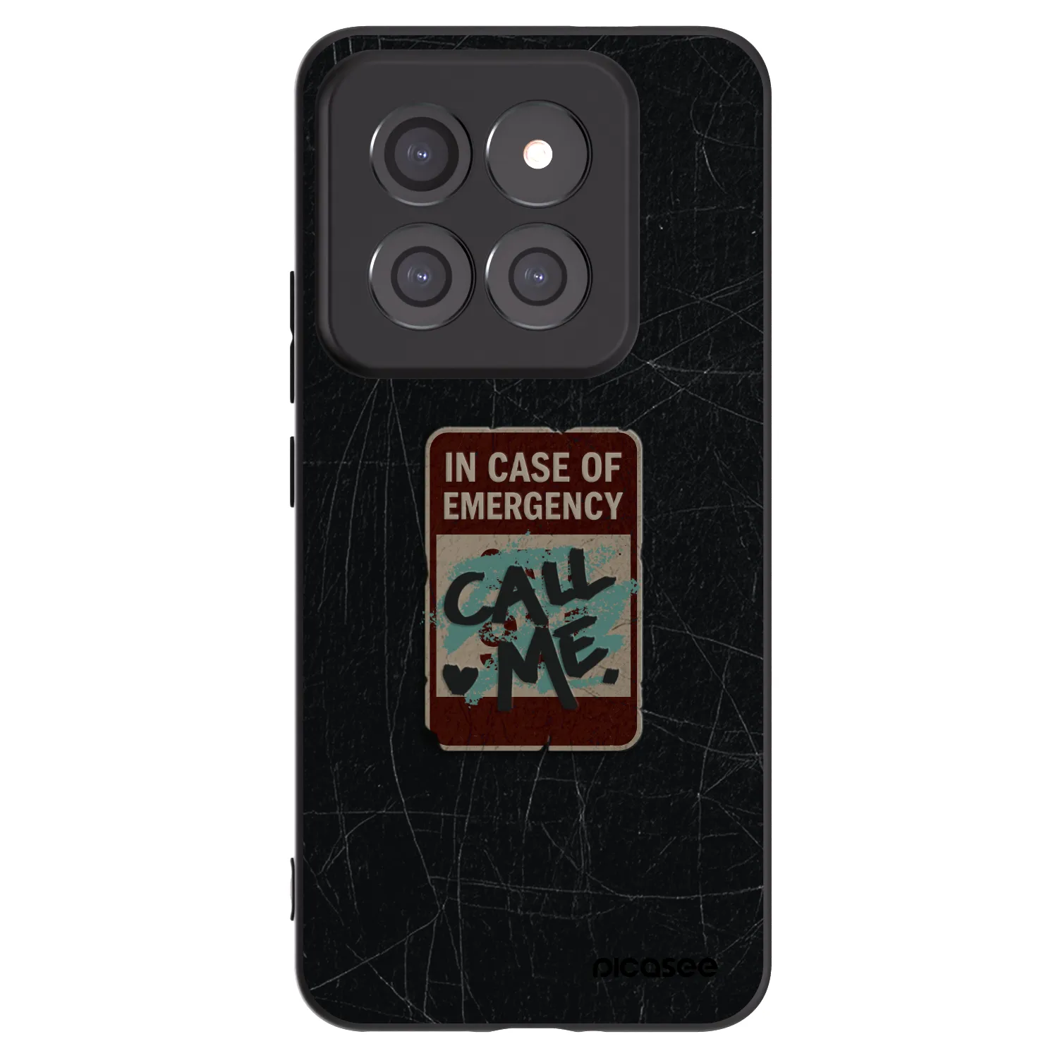 Picasee silikonski črni ovitek za Xiaomi 14 Pro - EMERGENCY