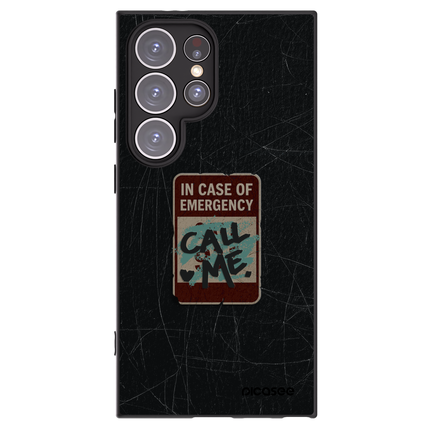 Picasee silikonski črni ovitek za Samsung Galaxy S24 Ultra S928B 5G - EMERGENCY