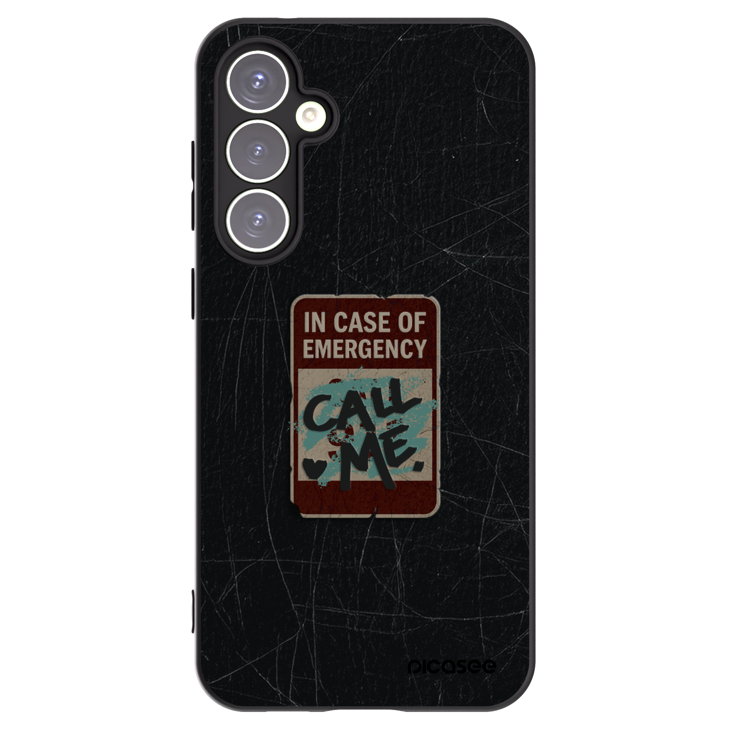 Picasee silikonski črni ovitek za Samsung Galaxy S23 FE S711B - EMERGENCY