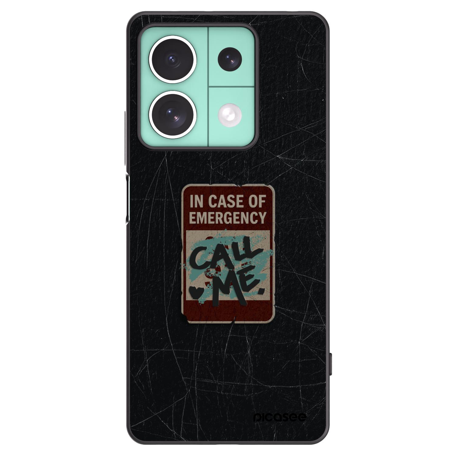 Picasee silikonski črni ovitek za Xiaomi Redmi Note 13 5G - EMERGENCY