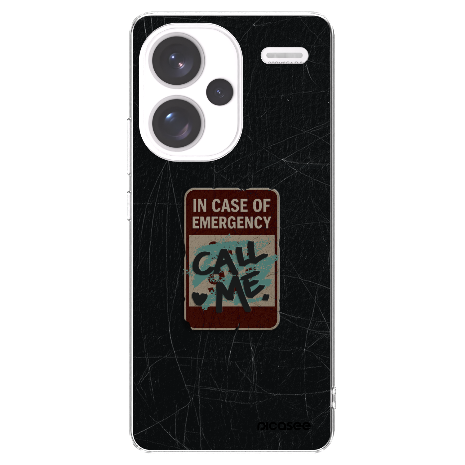 Picasee silikonski prozorni ovitek za Xiaomi Redmi Note 13 Pro+ 5G - EMERGENCY