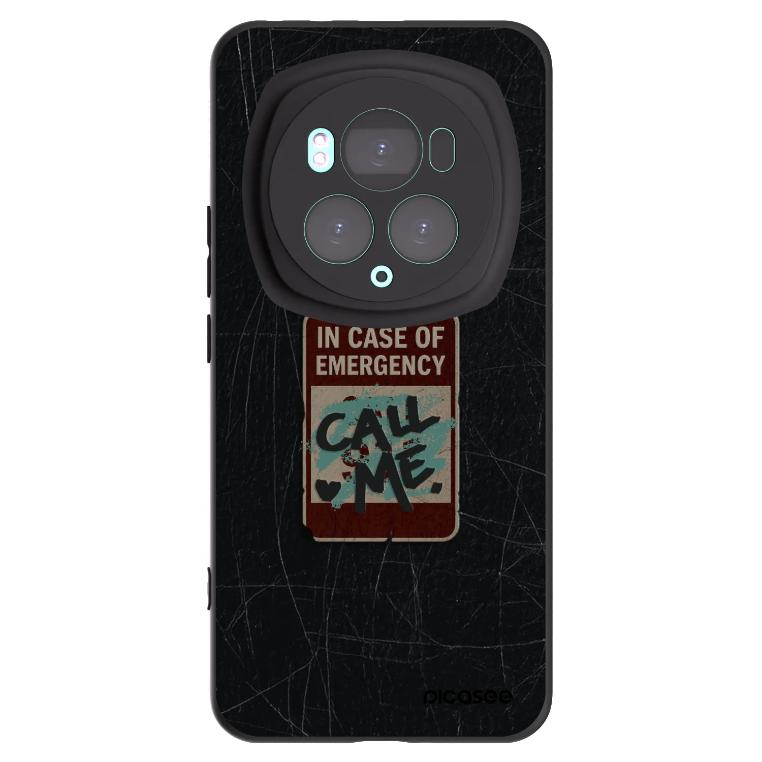 Picasee silikonski črni ovitek za Honor Magic6 Pro - EMERGENCY