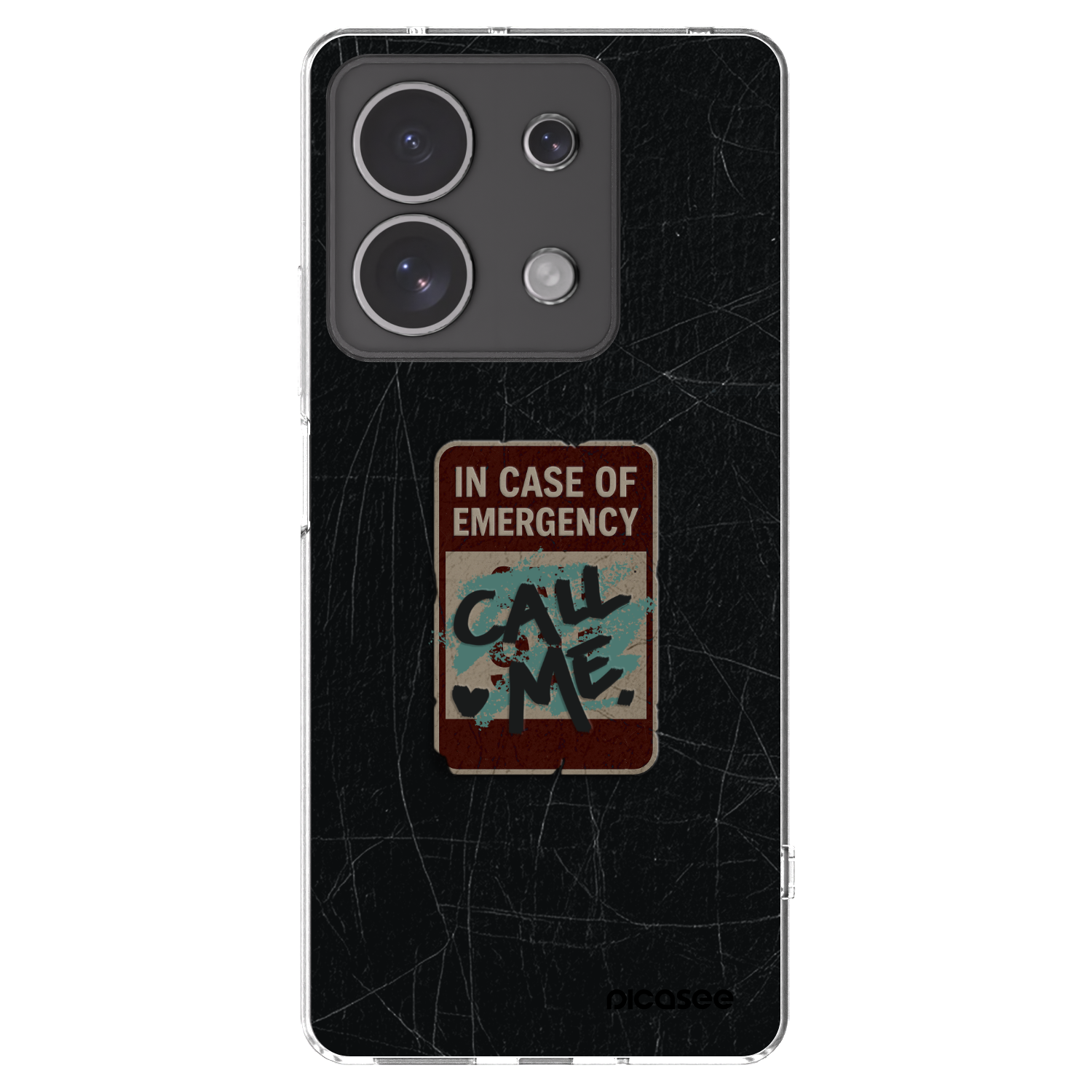 Picasee silikonski prozorni ovitek za Xiaomi Redmi Note 13 4G - EMERGENCY