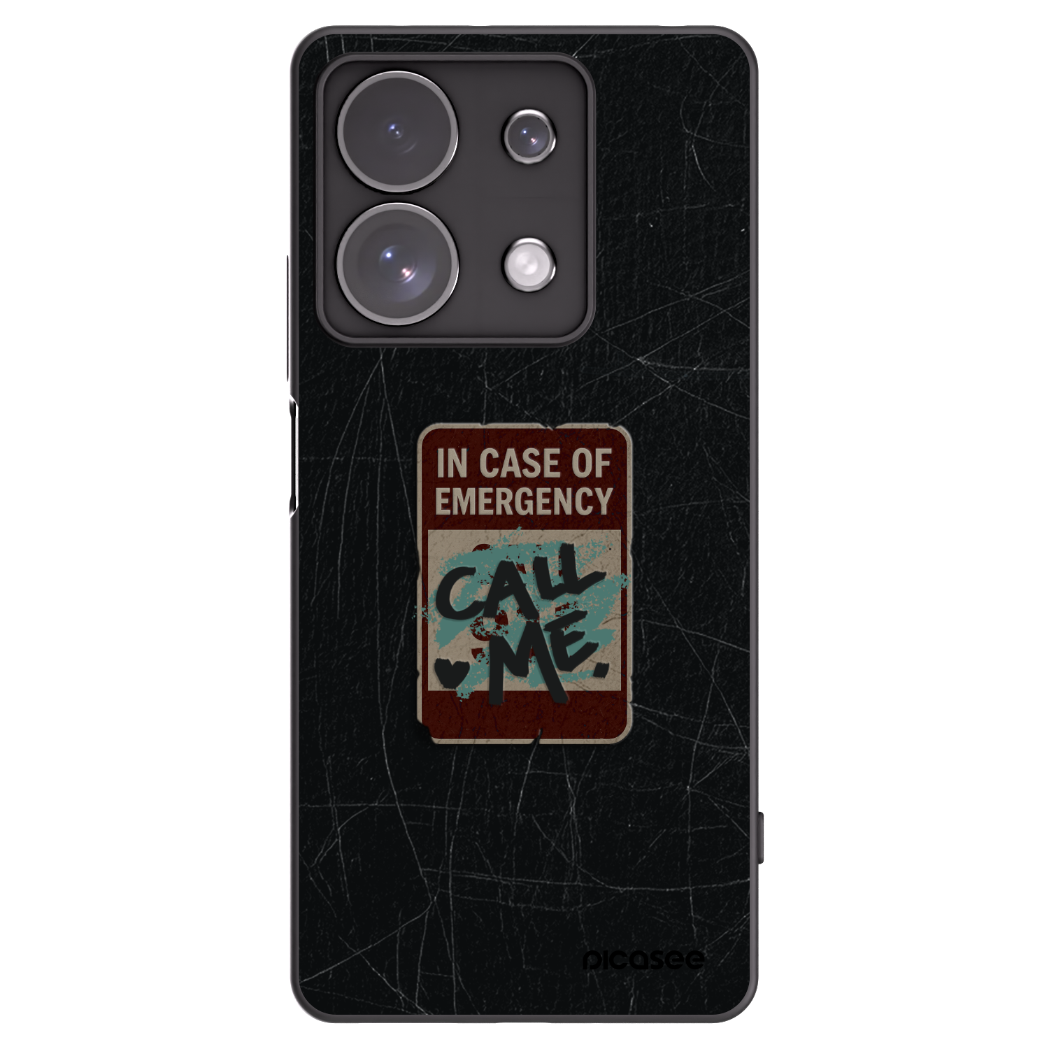 Picasee silikonski črni ovitek za Xiaomi Redmi Note 13 Pro 4G - EMERGENCY