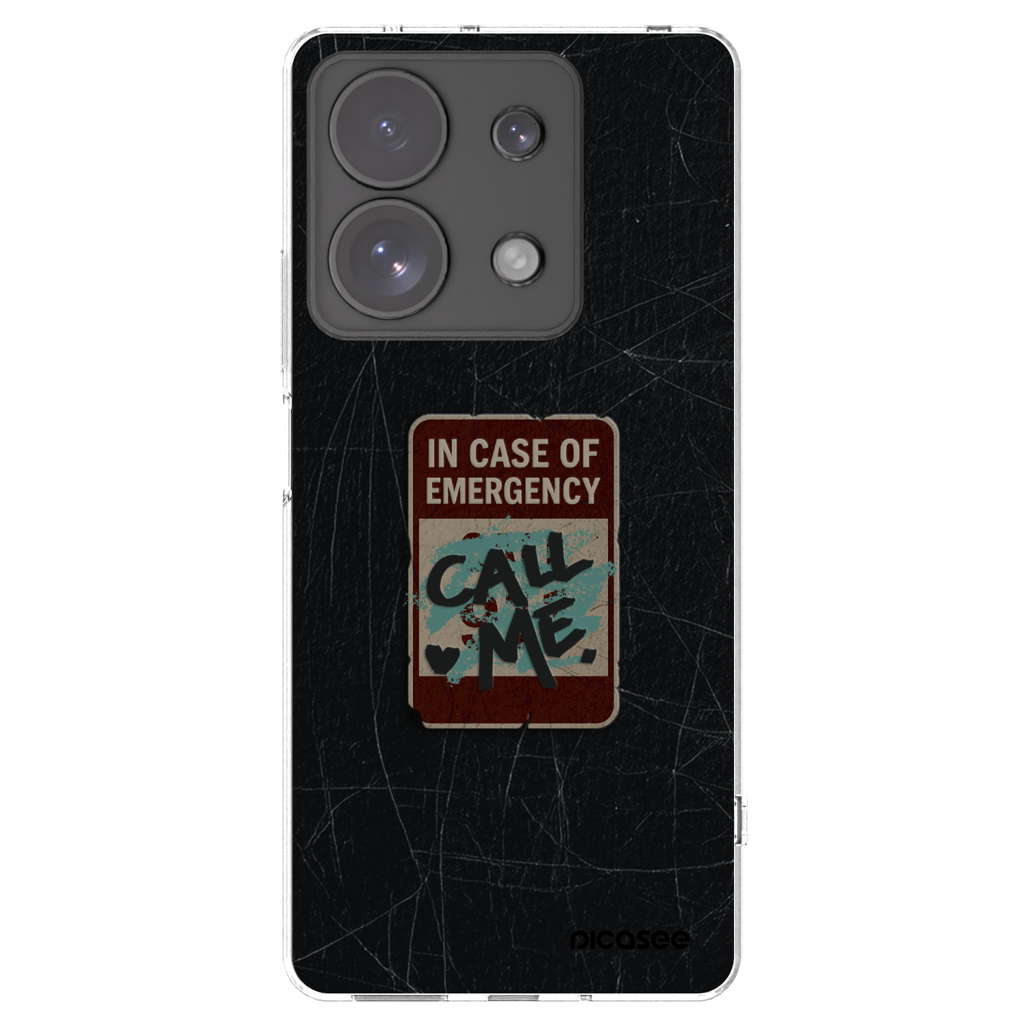 Picasee silikonski prozorni ovitek za Xiaomi Redmi Note 13 Pro 4G - EMERGENCY