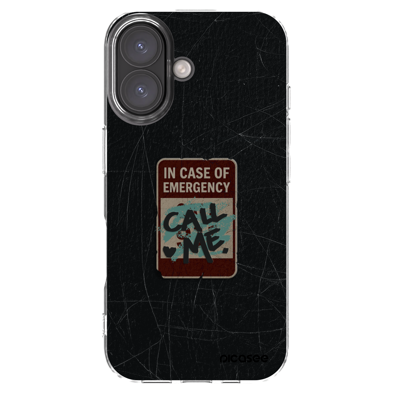 Picasee silikonski prozorni ovitek za Apple iPhone 16 - EMERGENCY