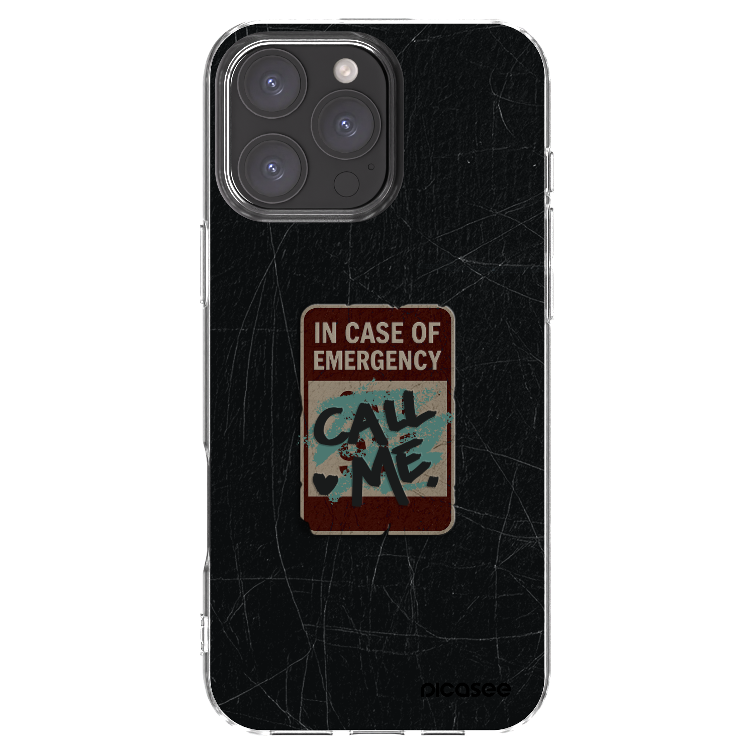 Picasee silikonski prozorni ovitek za Apple iPhone 16 Pro Max - EMERGENCY