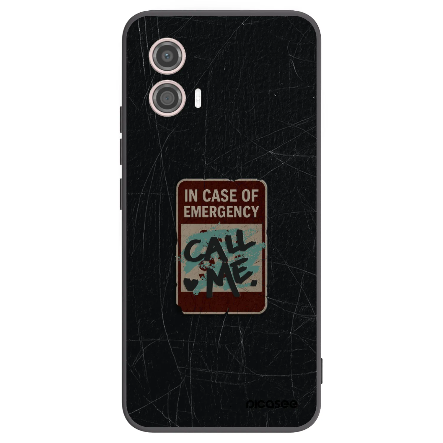 Picasee silikonski črni ovitek za Motorola Moto G53 5G - EMERGENCY