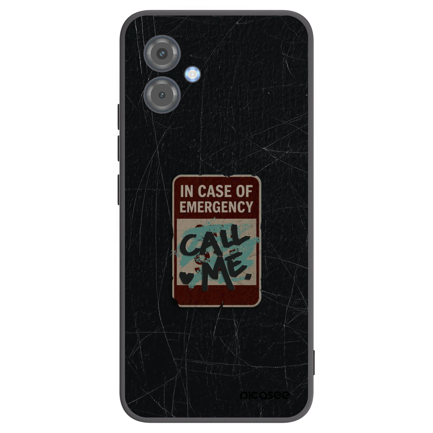 Picasee silikonski črni ovitek za Motorola Moto G14 - EMERGENCY
