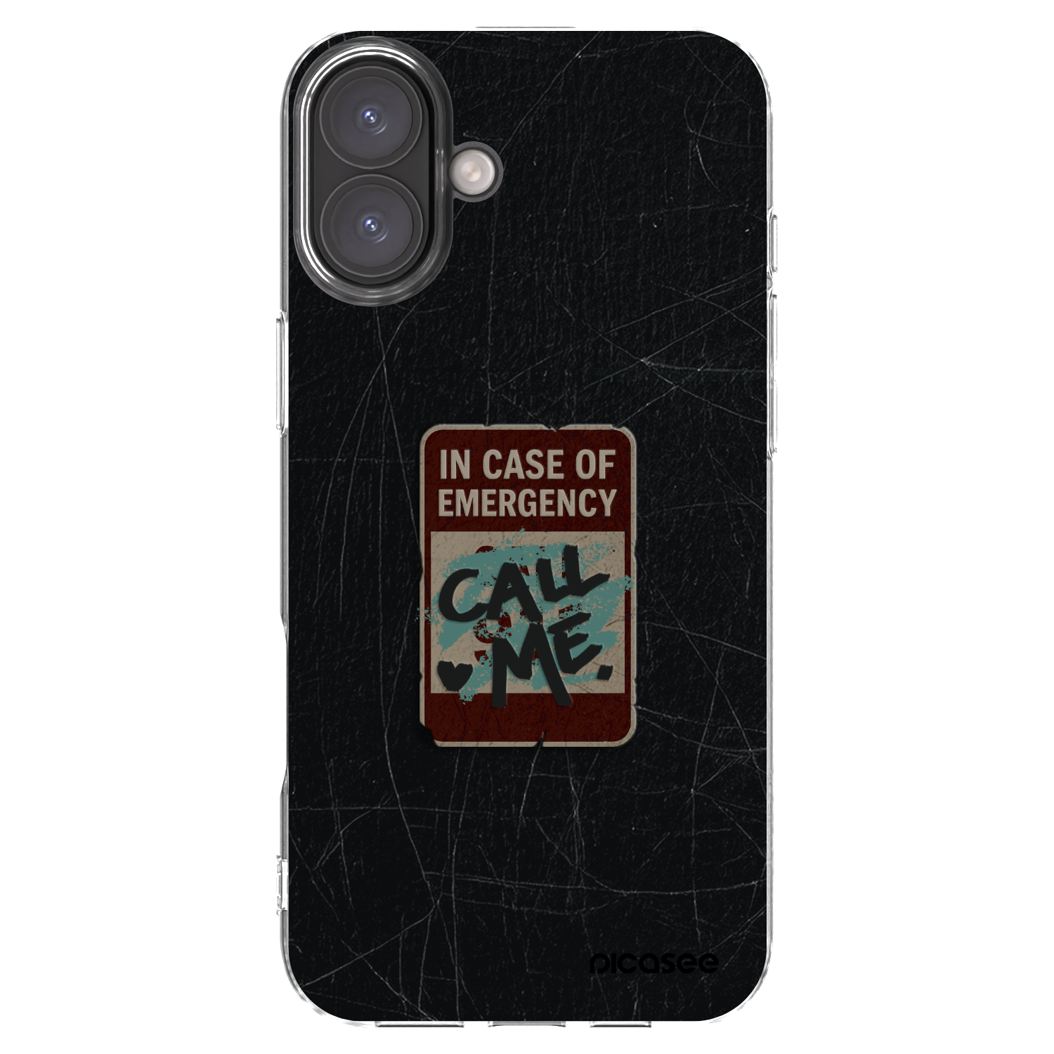 Picasee silikonski prozorni ovitek za Apple iPhone 16 Plus - EMERGENCY