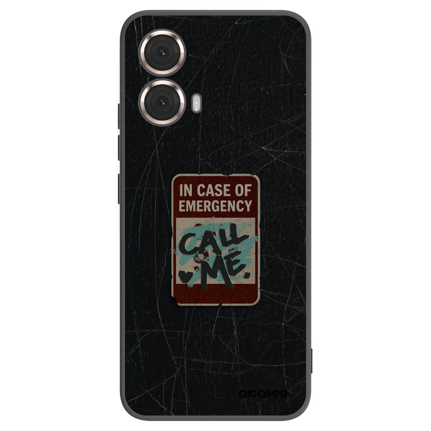 Picasee silikonski črni ovitek za Motorola Moto G85 - EMERGENCY
